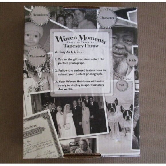 New Customized Photo Throw Woven Afghan Tapestry Blanket Baby Wedding Pet Kids - Picture 2 of 3